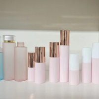 Nouvel arrivage : Ensemble de flacons cosmétiques en PET, vaporisateurs et pompes à lotion, emballages vides pour soins de la peau, avec estampage à chaud doré et sérigraphie, plusieurs options