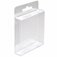 Boîte d'emballage personnalisée en PVC transparent pour mascara, boîte cosmétique pliable en plastique transparent avec trou Euro et languette de suspension
