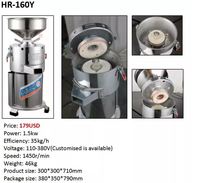 Machine à fabriquer du lait et du beurre d'amandes avec moteur 1100W 220/110V, capacité de 15 kg/h pour le broyage des arachides