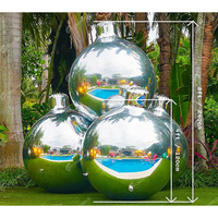 Ornements de Noël de luxe Offre Spéciale boules de miroir rouges géantes boules de décorations de Noël pliables pour la maison