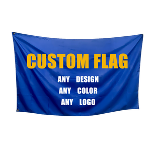 Drapeau à thème sportif imprimé numériquement en polyester, couleur pleine, avec logo personnalisé, 3x5 pieds, 4 œillets aux coins - Product Image 1