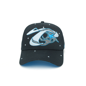 Mới đến da lộn 5 bảng G5 tùy chỉnh 3D thêu ngọn lửa thô lỗ Mũ Rhinestone pha lê innedit Rico Mũ bóng chày mũ râu - Product Image 2