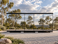 Maison Modulaire Préfabriquée Moderne en Forme de Cabine Miroir avec Mur en Verre Réfléchissant pour Glamping, Hôtels, Sites Touristiques, Usine Personnalisée