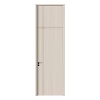 Mélamine isolation acoustique mdf HDF panneau de porte d'entrée en bois d'intérieur portes flash en bois design avec cadres