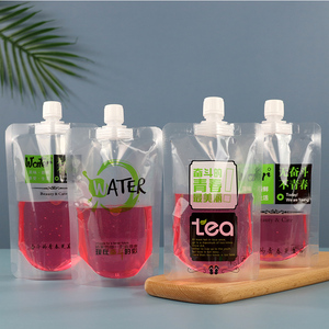 Tái Sử Dụng Rõ Ràng Đứng Lên Nhựa Flask Túi Du Lịch Đồ Uống Rượu Lỏng Rượu Bao Bì Cruise Sneak Uống Spout <span class=keywords><strong>Pouch</strong></span> - Product Image 6