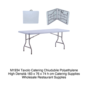 High-Density Polyethylene Folding Catering <b>Table</b> 183 × 76 × 74 h cm M1934 - Product Image 2