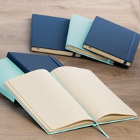 Cuadernos Negros con Certificación FSC, MOQ Bajo, con Logotipo Dorado Personalizado en la Parte Delantera, Agenda y Diario OEM, Tapa Dura, Cuaderno A5 de Cuero PU