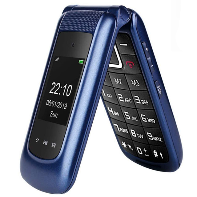 380d 2.4inch & 1.77inch Dual Screen Large Button Big Button Mobile Phone SOS 4G Flip Phone
