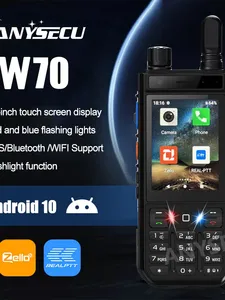 W70 ANYSECU, Radio Walkie Talkie con Tarjeta SIM 4G, Android 10.0, Spreadtrum B4, Cámara Dual, Radio PoC Inteligente, Versión en Inglés L829 - Product Image 5