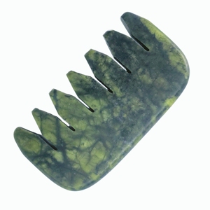 Peine de Jade Xiuyan Verde Natural para la Circulación Sanguínea del Cuero Cabelludo y Alivio del Estrés - Product Image 6