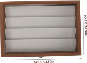 Boîte de rangement et de présentation de bijoux en bois moderne, de forme rectangulaire, pour boucles d'oreilles et colliers, vente en gros - Product Image 6