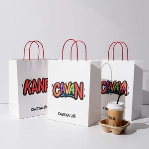 Bolsas de Papel Personalizadas para Tiendas de Bebidas, Mini Bolsas Plegables Rosadas y Marrones con Impresión de Logotipo - Product Image 6