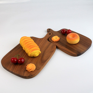 Planche à découper en bois d'acacia rectangulaire 23x12x1,5cm avec poignée pour le pain, les fruits, la pizza, les légumes - Product Image 1