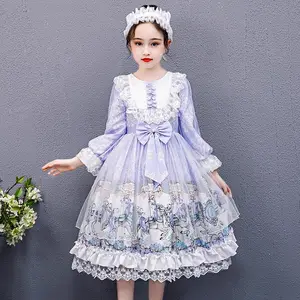 Fábrica personalizar falda Lolita vestido de niñas otoño diario niños Lolita Disney princesa falda otoño
