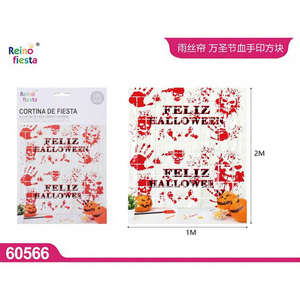 Cortina con Estampado de Manos Ensangrentadas de Peiyong para Halloween, 1x2M, Decoración de Pared para Fiestas, Modelo 60566, para Regreso a Clases, San Valentín, Graduación - Product Image 1