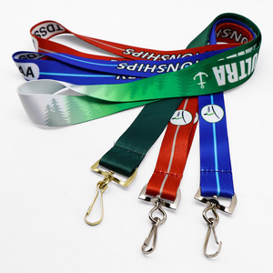 Lanière en polyester personnalisable en gros avec boucle réglable et impression de clés personnalisée, sangles de cou vierges pour badges - Product Image 5
