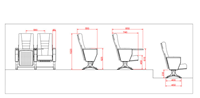 Chaises d'auditorium, sièges de salle de conférence, sièges de bureau pour églises, cinémas, salles de cinéma, mobilier d'auditorium
