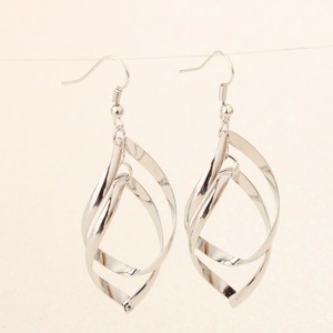 Boucles d'oreilles en alliage Super brillantes pour femme, bijoux à clous torsadés en diamant, multicouches, Double bague, style coréen, nouvelle mode - Product Image 2