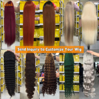Perruque Lace Frontale 13x4 Balayage Mèches Fluffy Naturelle Ondulée avec Frange Cheveux Naturels avec Cordon de Serrage Invisible
