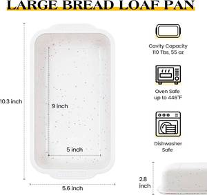 MUYULINS Molde Rectangular para Pan y Pastel de Silicona con Marco Metálico Reforzado, Antiadherente, Libre de BPA, Apto para LFGB - Product Image 5