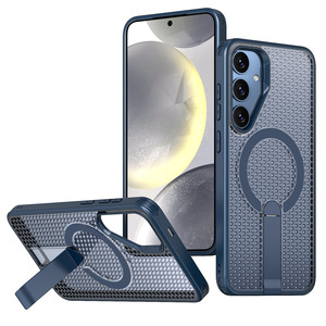Custodia Magnetica Traspirante a Nido d'Ape per <span class=keywords><strong>Samsung</strong></span> Galaxy S26 Ultra S25 S24 Plus con Cavalletto Nascosto e Ricarica Wireless - Product Image 1