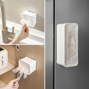 Treo Tường Phong Cách Dùng Một Lần Găng Tay Lưu Trữ Hộp Mô Giấy Nhà Bếp Treo Dính Thùng Rác Túi Lưu Trữ Hộp - Product Image 1