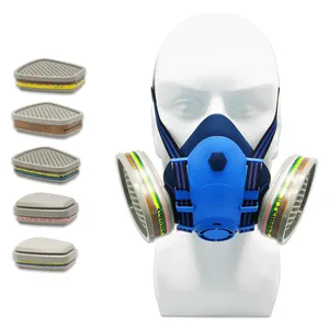 맞춤형 안전 승인 보호 담배 채광 파노라마 입자 필트 하프 페이스 호흡기 가스 마스크