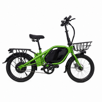 Vélo électrique pliable puissant avec moteur arrière de 500 W, cadre en alliage d'aluminium de 20 pouces, vélo de ville à enjambement bas pour adultes
