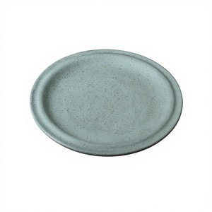 Assiette ovale en grès vintage danois, motif végétal, sous glaçure, faite à la main, style Wabi-Sabi, 26 cm, vaisselle - Product Image 4