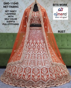 Lehenga Choli de Mariée Tendance pour Femme – Tenue de Fête Ethnique Moderne Réversible à Séchage Rapide Toutes Saisons Coupe Classique Designer - Product Image 2