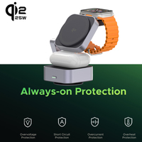 Qi2 3-en-1 Aspirateur électrique pliable magnétique 3in1 Station de charge sans fil avec protection OTP et OVP Fonction PD 3.0