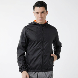 Custom Men Windbreaker Rain <b>Jacket</b> Soft Shell Turtleneck Collar Zipper <b>Long</b> <b>Waterproof</b> for Outdoor Training Running - Product Image 1