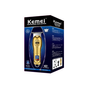 Tondeuse à cheveux professionnelle Kemei Km678, écran numérique, corps métallique, charge USB, batterie 600 mAh, usage en salon - Product Image 1