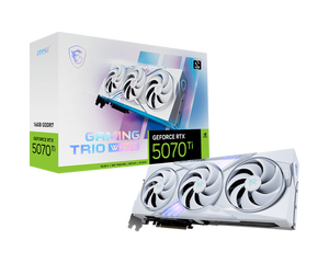 การ์ดจอเกม RTX 5070 Ti 16G, การ์ดจอเกม Trio OC ขาว RTX 5070 Ti 16G - Product Image 1