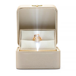 Cajas de Piel Sintética Azul Personalizadas de Lujo al por Mayor para Collares, Pulseras, Anillos y Pendientes con Luz LED - Product Image 2