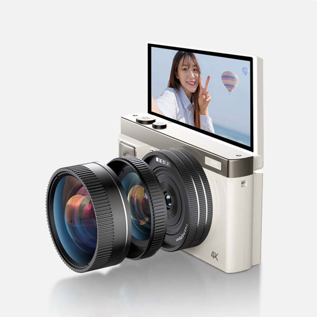 Professional 4K Digital Mini Camera 3 Inch IPS Screen Wide-angle Maro Lens HD High Resolution Point Shoot Stabilized Video