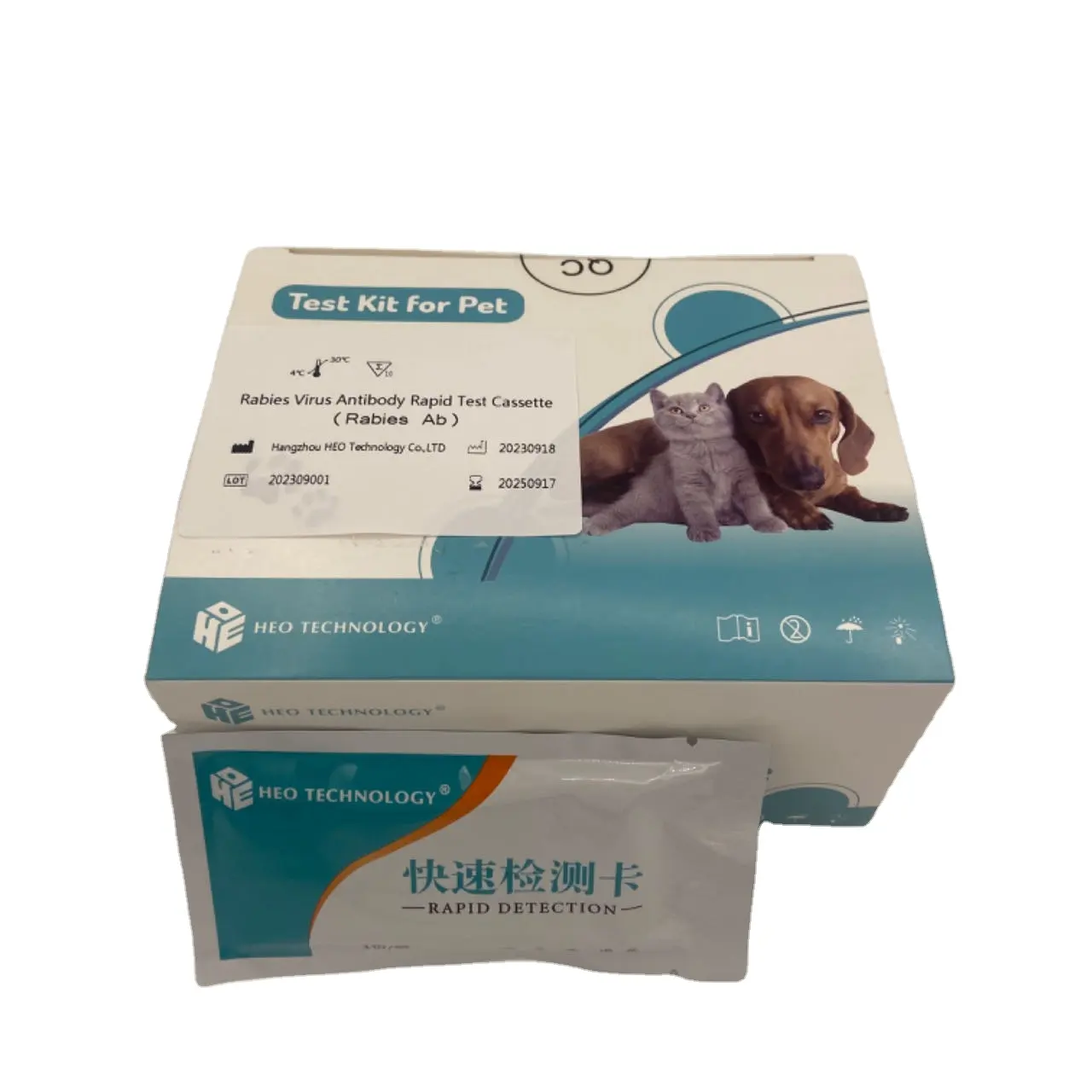 Diagnose von Hundetollwut-Virus Antikörper Tollwut-Ab-Schnelltest-Kit Tollwut-Ab-Test