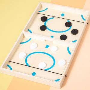 Funny Fast Sling <span class=keywords><strong>Puck</strong></span> Game Slingshot Hockey Winner Board Toy Table à rythme en bois Parent-enfant Interactive Toy Party Game - Product Image 3