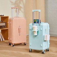 Ensemble de bagages à roulettes en ABS durable et tendance, 3 pièces, 20 pouces, avec serrure à combinaison, vente en gros