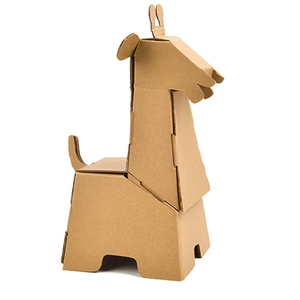 Jeune arbre coloriage monocouche E <span class=keywords><strong>carton</strong></span> ondulé assemblé château dinosaure réservoir Puzzle 5 7 ans bricolage modèle 3D Jigsaw jouet - Product Image 3