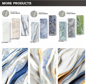 Azulejos Metálicos Esmaltados de Porcelana con Aspecto de Mármol de Lujo, <span class=keywords><strong>Imitación</strong></span> de <span class=keywords><strong>Piedra</strong></span>, Azulejos <span class=keywords><strong>Interiores</strong></span> <span class=keywords><strong>para</strong></span> Pisos y <span class=keywords><strong>Paredes</strong></span> de Salas de Estar Modernas - Product Image 6