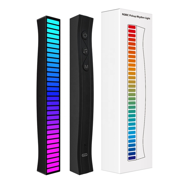 20 Scene Modes Smart LED Light Bars USB 5V Music Sync Sound Voice Activated Pickup Dynamic for TV Car Ambient Lamp