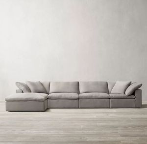 Muebles de Interior Modernos y Lujosos, Cómodo Sofá Seccional en Forma de U, Sofá Modular de Tela para Sala de Estar - Product Image 3