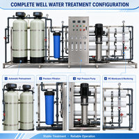 Système de purification d'eau par osmose inverse pour puits, 1000 LPH, sur châssis