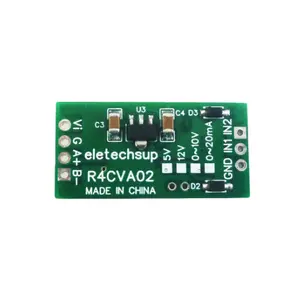 Mini 2CH Modbus RTU RS485 A/D dönüştürücü 4-20mA için 0-5V 0-10V giriş sinyali 4-25VDC R4CVA02