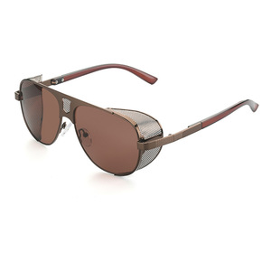 Nuevas Gafas de Sol Retro Steampunk para Hombre, Lentes de PC con Protección UV400, Montura de Malla Dorada y Negra, a la Moda, para Conducir, C1 - Product Image 5