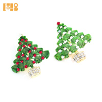 Broche de la Série Noël 2026, motif Arbre de Noël, Élan, Chapeau, Flocon de neige, Fleur de poitrine, avec décoration en strass et émail goutte d'huile