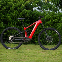 Vélo de montagne électrique à suspension intégrale en fibre de carbone, moteur central BAFANG M560 500W, batterie 720Wh, transmission électronique sans fil, vélo électrique