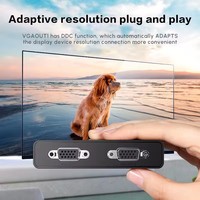 Répartiteur VGA UGREEN de bonne qualité 1 entrée 2 sorties, prend en charge 1920*1440P 60Hz pour PC, TV, moniteur