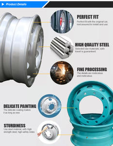 Rines <span class=keywords><strong>de</strong></span> <span class=keywords><strong>Aluminio</strong></span> Usados para Camión Volquete, Rines <span class=keywords><strong>de</strong></span> Centro para Camión Volquete 9*<span class=keywords><strong>22.5</strong></span> para 12R22.5 - Product Image 4